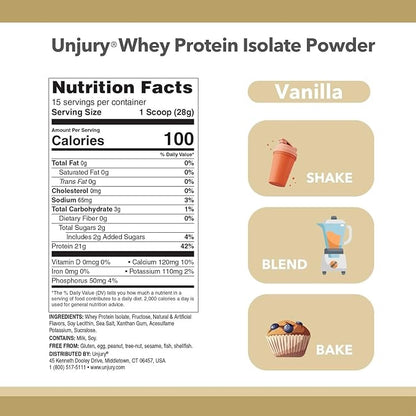 Whey Protein Powder 21g 100% 100% Whey 15 Servings
