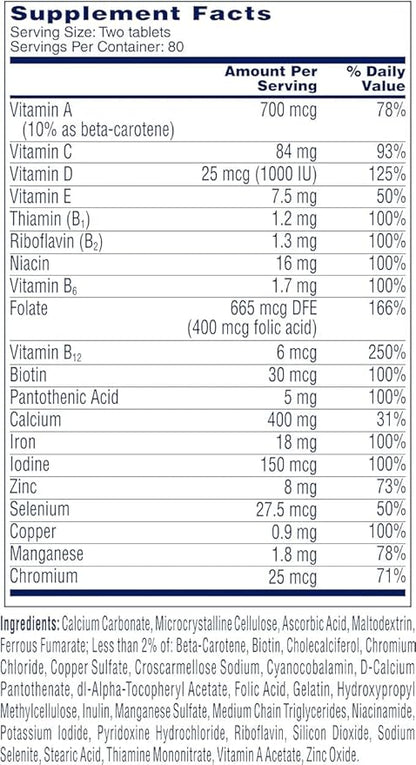 ONE A DAY Women’s Petites Multivitamin,Supplement 160 Count 2)