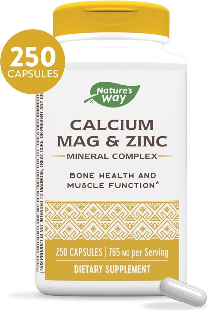 Nature’s Way Calcium-Magnesium-Zinc 250 Capsules