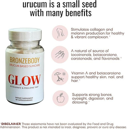 GLOW Capsules Accelerated Tanning Vegan Vitamins (60ct)