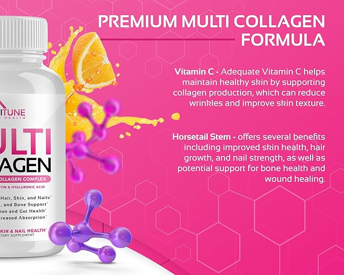 Multi Collagen Pills with Hyaluronic Acid -120- Collagen