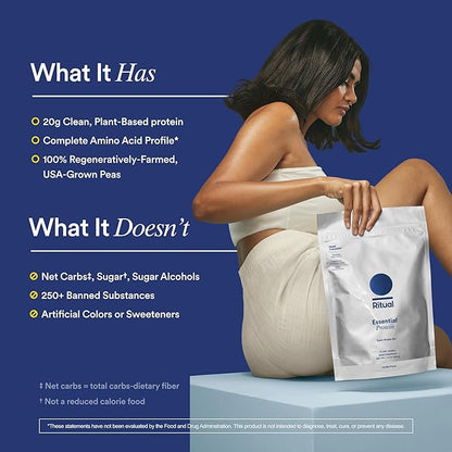 Ritual 18+ Vegan Protein Powder 20g Organic 1Lbs
