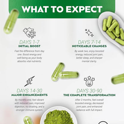 Moringa Powder Capsules - Pure Nutrient-Rich Moringa Powder - A Natural Green Antioxidant Superfood - Supports Energy, Skin Health, Gut Health+ - w/Essential Vitamins & Amino Acids A1 - Pack of 4