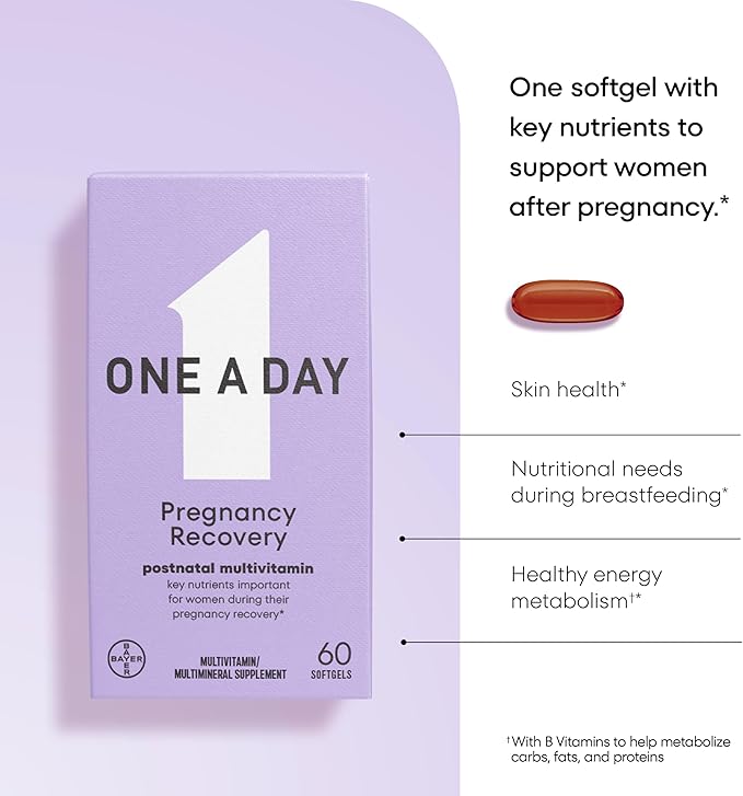 ONE A DAY Postnatal Complete Multivitamin Omega-3 DHA, 60 Count