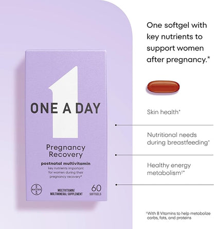 ONE A DAY Postnatal Complete Multivitamin Omega-3 DHA, 60 Count