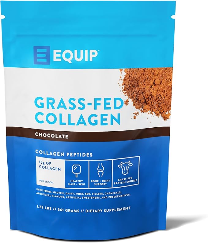Equip Foods Grass Fed Collagen Powder -100% Hydrolyzed 1.23 Pound,