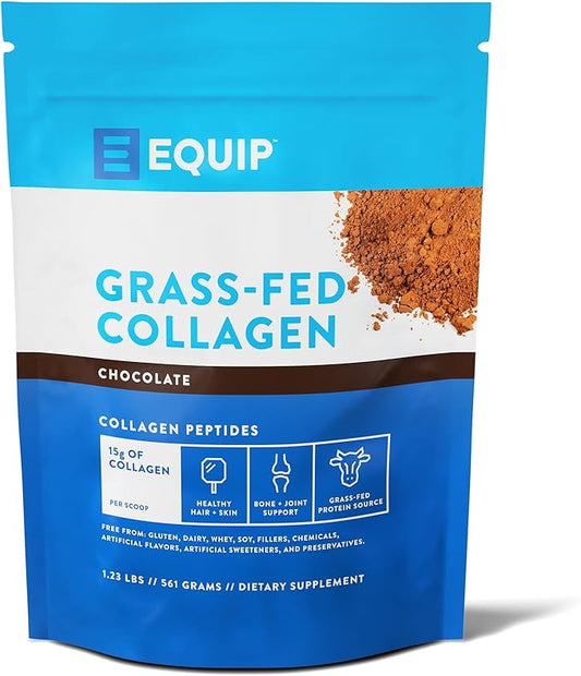 Equip Foods Grass Fed Collagen Powder -100% Hydrolyzed 1.23 Pound,