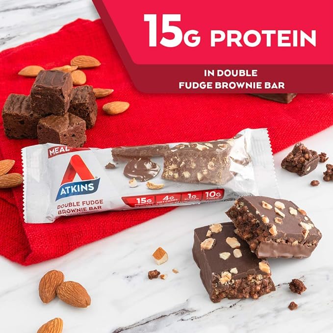 Atkins Vanilla Caramel Pretzel and Double 15g Protein, 2g and 1g Sugar, 5 Count