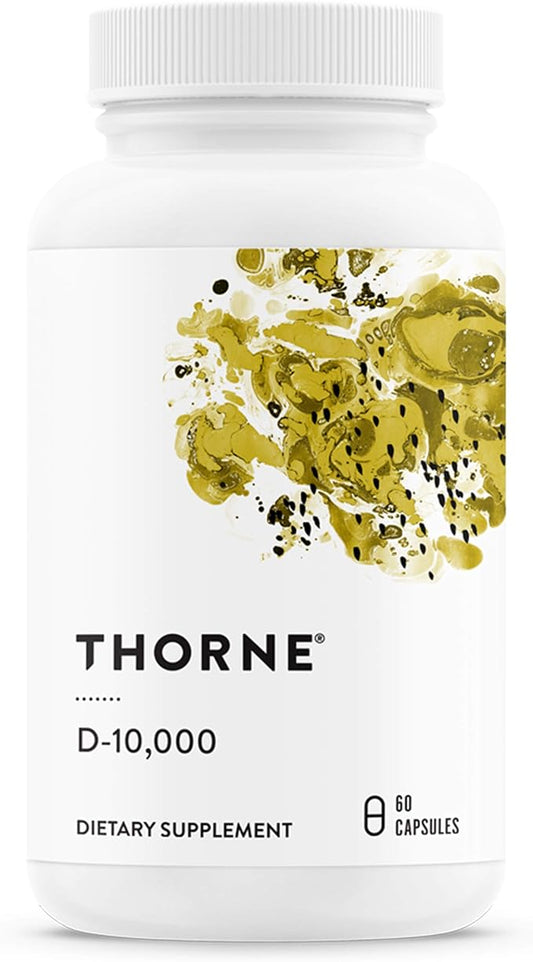 THORNE Vitamin D3 Supplement 10,000 IU 60 Capsules