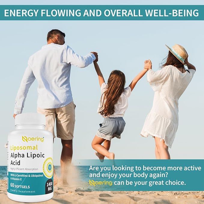 Liposomal Alpha Lipoic Acid 1400mg Softgels, 1000mg, Ubiquinol CoQ10) 100mg 100mg and 10mg,Alpha-Lipoic Acid 600 Softgels