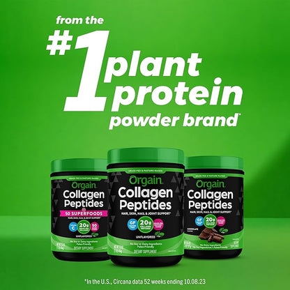 Orgain Hydrolyzed Collagen Powder + 50 20g Grass 1lb