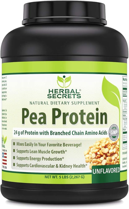 Herbal Secrets Pea Protein Powder 5 Lbs