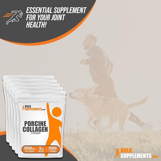 BulkSupplements.com Porcine Collagen Powder 2500mg per 5kg (11 (11 lbs)