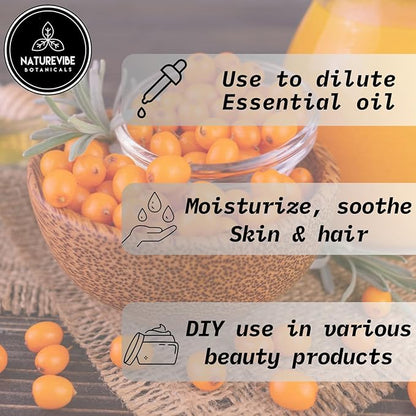 Naturevibe Botanicals Sea Buckthorn Oil 32 Ounces 100% Pure