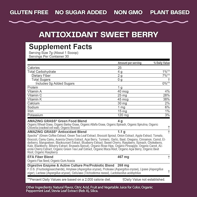 Amazing Grass Greens Superfood Antioxidant: Greens 15 Servings