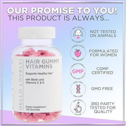 Hello Lovely! Hair Vitamins Gummy 5000 mcg 120 Bear