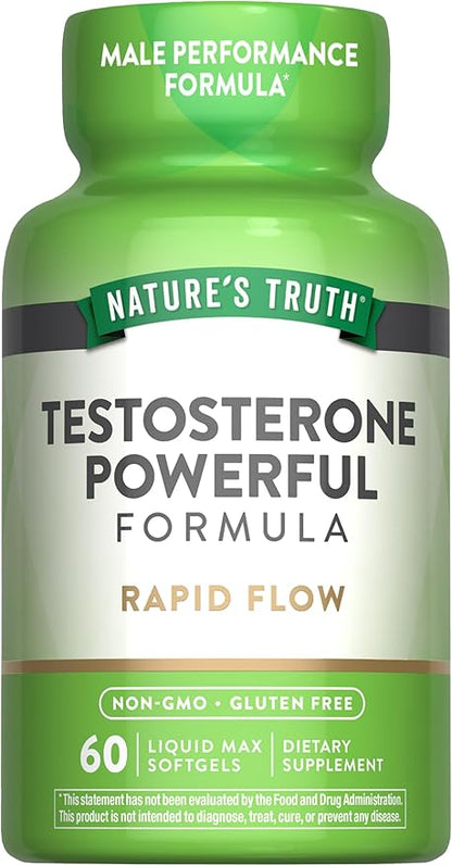 Nature's Truth Testosterone Supplement for Men | 60 Softgels | Non-GMO and Gluten Free Formula