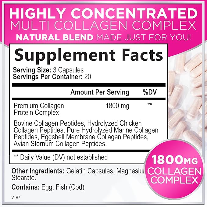Collagen Peptides for Women & Men, 60 Capsules