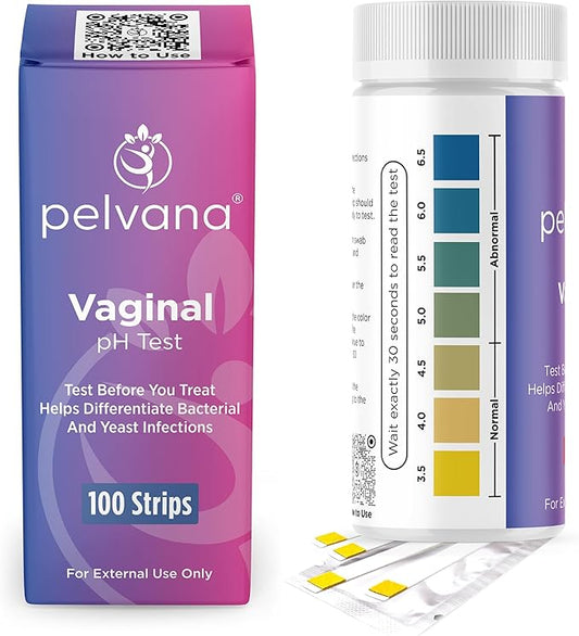Pelvana Vaginal pH Balance Test Strips 100 Tests