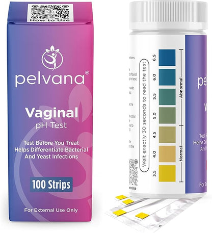 Pelvana Vaginal pH Balance Test Strips 100 Tests
