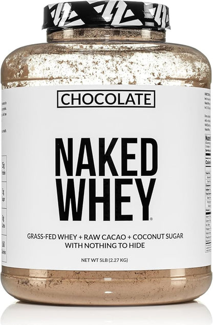 NAKED Whey Protein Supplement Powder, Chocolate, 60 Servings, 5 Ib