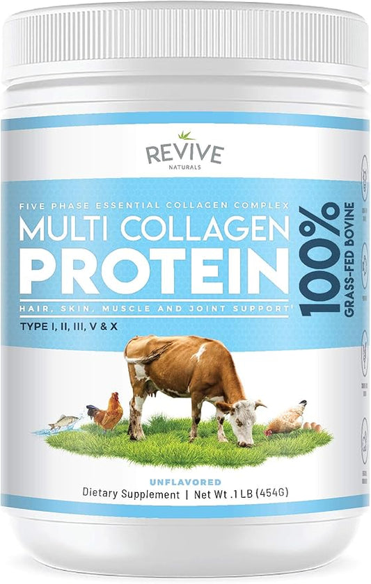 Revive Naturals Multi Collagen Hydrolyzed Protein (16oz) -