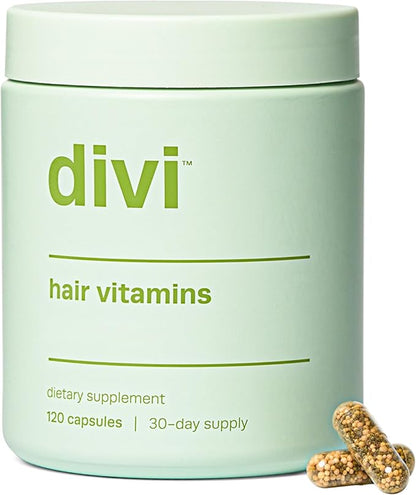 divi Hair Vitamins for Women and Men 30 Day 120 Count