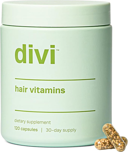 divi Hair Vitamins for Women and Men 30 Day 120 Count