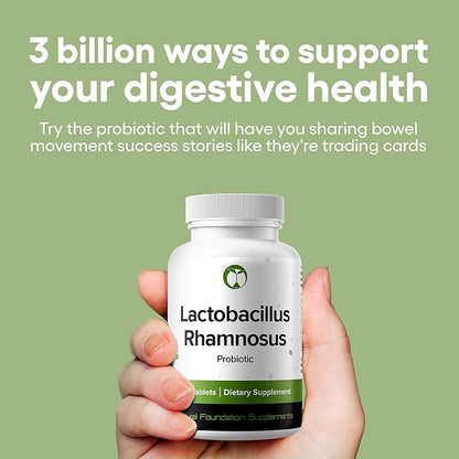Lactobacillus Rhamnosus Probiotic Supplement 240 Tablets 3 Billion CFU Probiotics for Men & Women Supports Intestinal Digestive & Gut Health Made in The USA (240, Lactobacillus Rhamnosus)