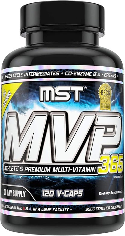 MST MVP-365 Multi Vitamin, Vitamin C, 1000iu Vitamin D3, L-5 L-5 Methyltetrahydrofolate, 120 V-Caps,