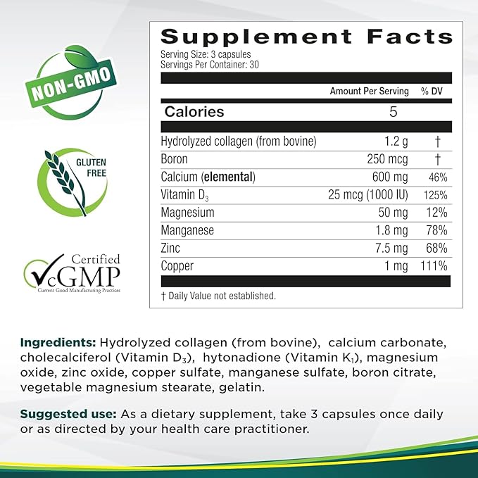 Genacol Collagen and Calcium, Boron, Magnesium D3 for 90 Capsules