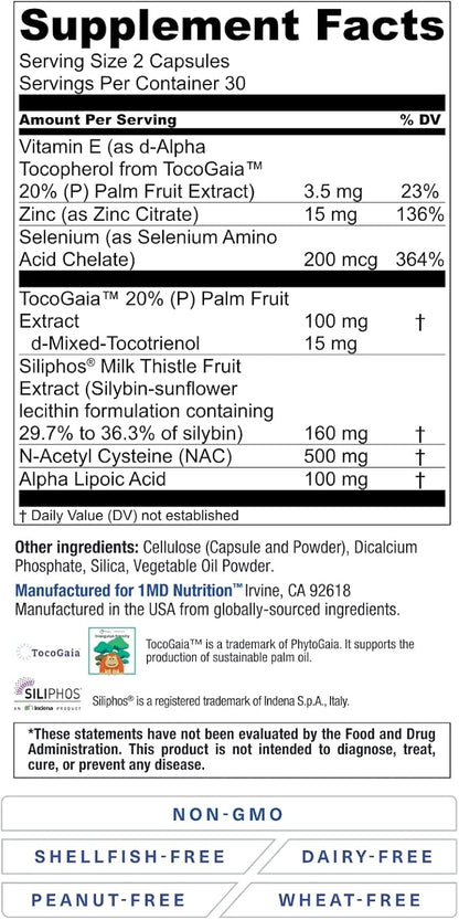 1MD LiverMD - Liver Support Supplement 60 Capsules (2-Pack)