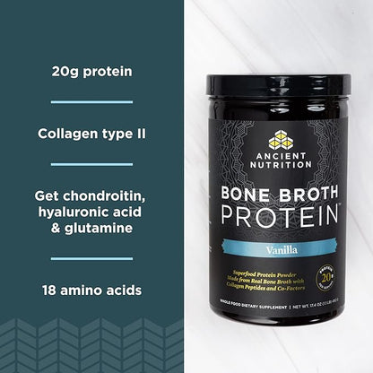 Ancient Nutrition Protein Powder Made from 20g Protein 20 Serving