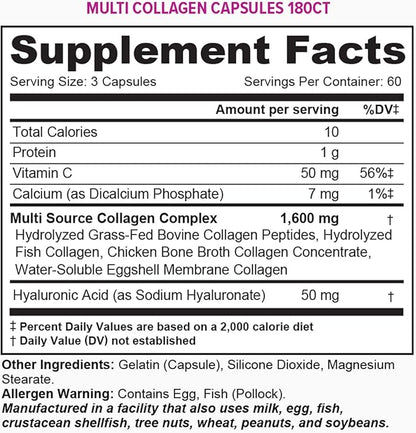 Vitauthority Multi Collagen Pills for Women 60 Servings