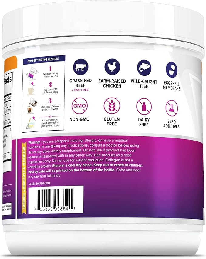Multi Collagen Peptides Plus Hyaluronic Acid 60 Servings