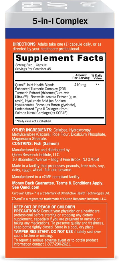 Qunol 5-in-1 Joint Support Supplement, Fast 45 Count