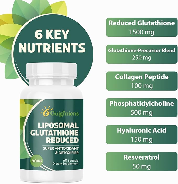 Liposomal Glutathione 2000 MG, 10x Better 120 Count