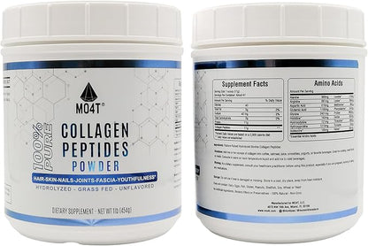 MO4T Grass-Fed Hydrolyzed Bovine Collagen Peptides- (1 Pound)