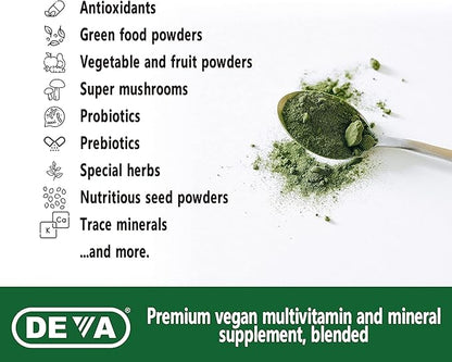 DEVA Tuba Prime Vegan Multivitamin High-Potency 90 Tabs, 2-Pack