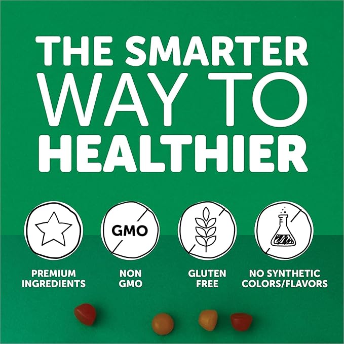 SmartyPants Kids Multivitamin Fiber Supplement Gummies 3 Fish D3, C, B12, B6, B6, Digestive (30 Day