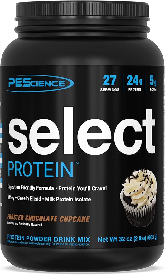 PEScience Select Low Carb Protein Powder, Chocolate Cupcake, 27 Serving, Keto Friendly and Gluten Free