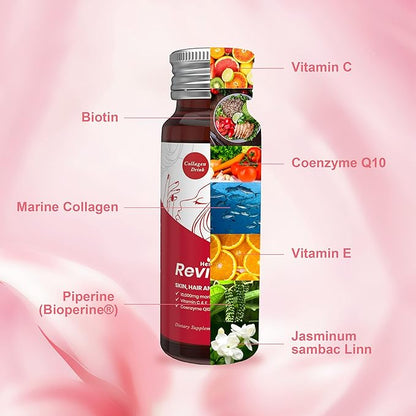 Liquid Collagen for Women, Collagen Drink 10,000mg Marine 1.69 Fl 10)