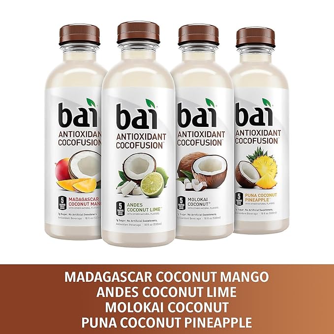 Bai Coco Volcanic Antioxidant Beverage Variety Pack (Pack of 1) 18 Fl Oz, 270 Fluid Ounce