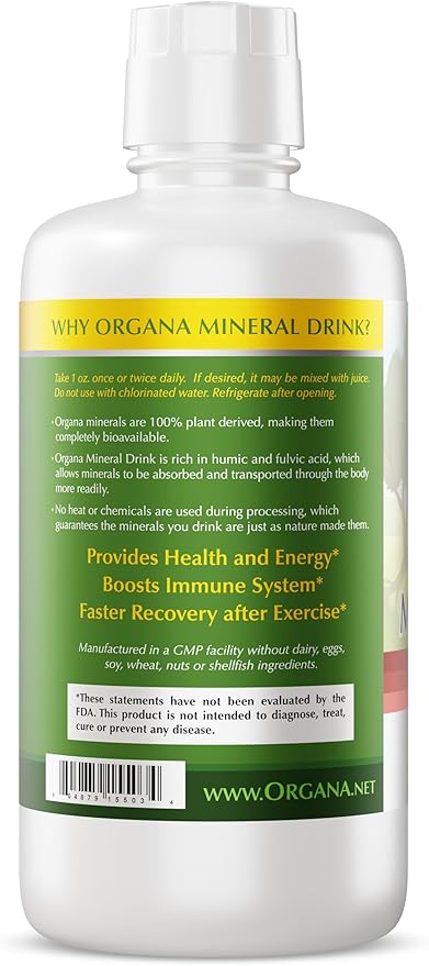 The Best Plant Derived Major & Trace Minerals Supplement - 32 Flow Ounces of Plant Based Minerals - 100% Pure & Natural (Wildberry Pomegranate)