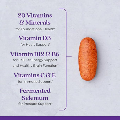 New Chapter Men's Multivitamin 50 plus 20+ Nutrients 55+, Gentle 72 ct