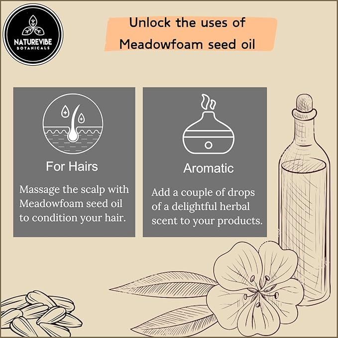 Naturevibe Botanicals Meadowfoam Oil 32 Ounces 100% Pure