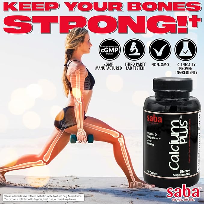Saba Calcium Plus 90 Caplets