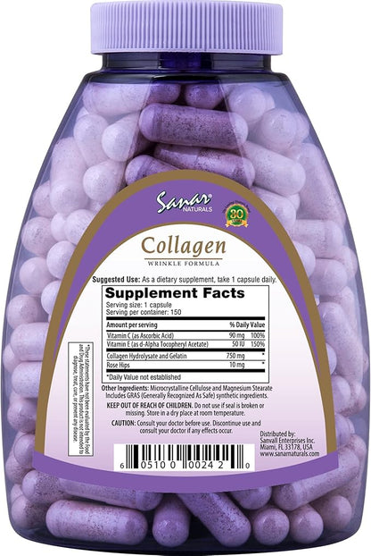 Sanar Naturals Collagen Pills with Vitamin 150 Capsules
