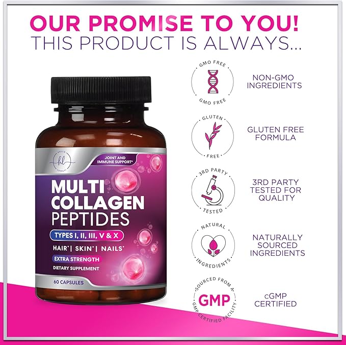 Collagen Peptides for Women & Men, 60 Capsules