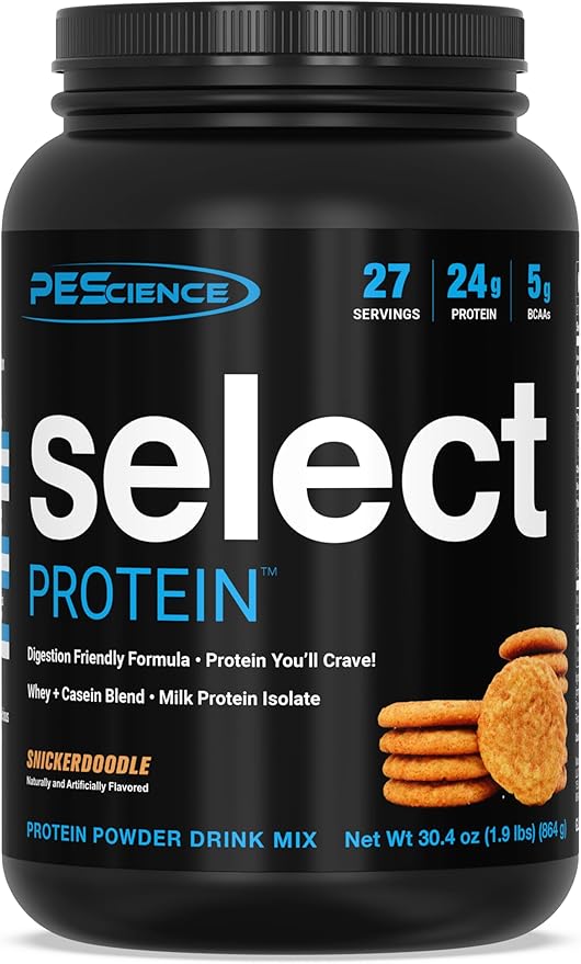 PEScience Select Low Carb Protein Powder, Snickerdoodle, 27 Serving, Keto Friendly and Gluten Free